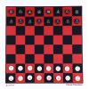 imageCoghlans 3in1 Game Roll  Portable Chess Checkers and Pachisi Board Compact TravelFriendly Design with RollUp Felt Surface for Family Camping Picnics and Road Trips