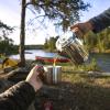 imageCoghlans Aluminum Coffee Pot 9Cup Percolator for Camping Lightweight Stovetop Coffee Maker Durable and Portable Outdoor Brew GearStainless Steel  9 Cup