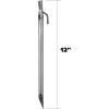 imageCoghlans HeavyDuty Steel Tent Stakes for Secure Camping Galvanized Durable Outdoor Anchors Ideal for Tents Tarps and Shelters in Hard or Soft Ground 12quot 4PackOne Size