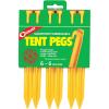 imageCoghlans 6inch Tent Pegs 6 Pack Lightweight Durable Plastic Grounds Stakes for Camping Tents Outdoor Canopy Stakes for Beach and Garden Lawn and Rain Tarp
