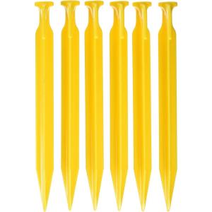 imageCoghlans 9inch ABS Tent Pegs  Lightweight Durable Plastic Grounds Stakes for Camping Tents Outdoor Canopy Stakes for Beach and Garden Lawn and Rain Tarp6 Pack NonRecycled ABS