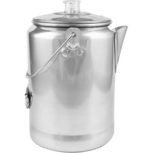 imageCoghlans Aluminum Coffee Pot 9Cup Percolator for Camping Lightweight Stovetop Coffee Maker Durable and Portable Outdoor Brew GearAluminum  9 Cup