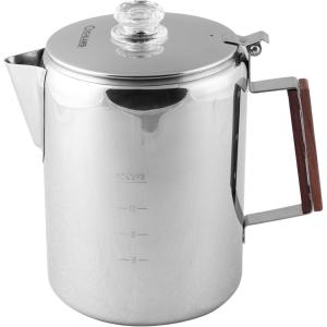 imageCoghlans Aluminum Coffee Pot 9Cup Percolator for Camping Lightweight Stovetop Coffee Maker Durable and Portable Outdoor Brew GearStainless Steel  12 Cup