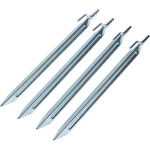 imageCoghlans HeavyDuty Steel Tent Stakes for Secure Camping Galvanized Durable Outdoor Anchors Ideal for Tents Tarps and Shelters in Hard or Soft Ground 12quot 4PackOne Size