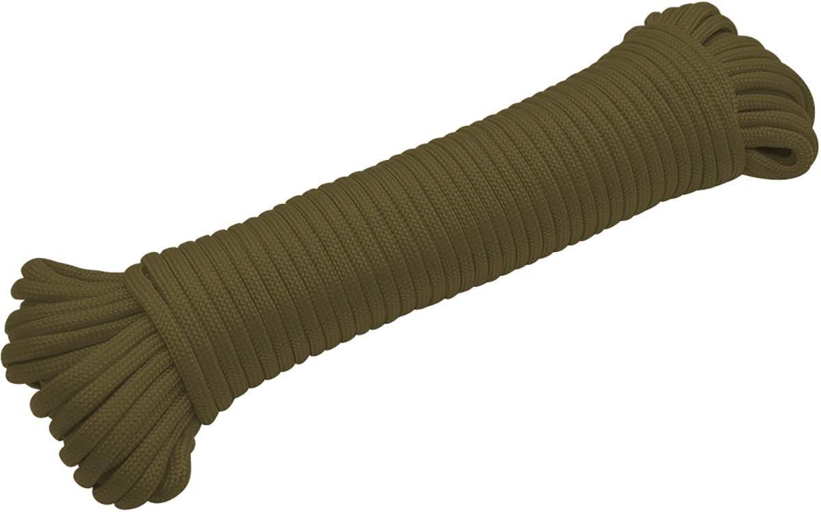 imageCoghlans 50 ft Nylon Paracord  Type III 550 Survival Rope with 7 Core Strands 550 lbs Break Strength  Versatile Outdoor Gear for Camping Shelter Repair and Emergency PreparednessOlive Drab