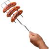 imageCoghlans Safety Fork  41Inch Durable ChromePlated Steel Roasting Fork with StayCool Wooden Handle InwardFacing Sharp Edges for Safe Campfire Cooking and Marshmallow RoastingSteel Safety Fork