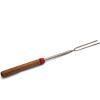 imageCoghlans Telescoping Roasting Fork  Stainless Steel Skewers for Marshmallows ampamp Hot Dogs  Extends 125quot to 34quot with Handle ampamp Thumb Roller for Easy RotationWooden Handle