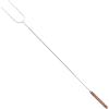 imageCoghlans Safety Fork  41Inch Durable ChromePlated Steel Roasting Fork with StayCool Wooden Handle InwardFacing Sharp Edges for Safe Campfire Cooking and Marshmallow RoastingSteel Camp Fork