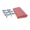 imageCoghlans Tablecloth Combo Pack  Durable Picnic Table Cover with Spring Steel Clamps Waterproof and Windproof Design for Outdoor Camping BBQs and Backyard GatheringsGingham Red