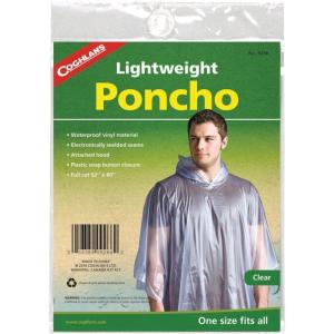 imageCoghlans Adult Rain Poncho Lightweight Waterproof Reusable Hooded Raincoat for Camping Outdoor Activities and TravelClear