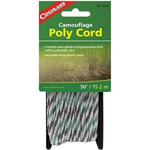 imageCoghlans Poly Cord  50 ft LightDuty Camping Rope with Durable Polypropylene Shell Camouflage Design and Reusable Spool for Outdoor and Recreational Use