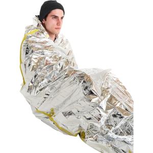 imageCoghlans Thermal Blanket  HeavyDuty Aluminum Foil with Polyethylene Backing Reinforced Grommets Windproof and Waterproof for Heat Retention Emergency Signaling Camping and Outdoor Survival84 x 36 Inches 213 x 915 cm