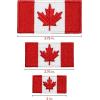 imageCoghlans SewOn Canada Flags  3 Sizes  Washable Embroidered Maple Leaf Patches for Backpacks Jackets Hats and Luggage  Easy to Stitch by Hand  Durable Colorfast Fabric