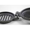 imageCoghlans PreSeasoned Cast Iron Broiler with Removable Handles BreakApart Hinge  Ideal for Grilling Burgers Steaks and Roasting Vegetables Over Campfires or BBQs  Compact and Easy to CleanSingle Cast Iron Broiler