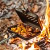 imageCoghlans PreSeasoned Cast Iron Broiler with Removable Handles BreakApart Hinge  Ideal for Grilling Burgers Steaks and Roasting Vegetables Over Campfires or BBQs  Compact and Easy to CleanSingle Cast Iron Broiler New Design