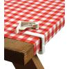 imageCoghlans Stainless Steel Tablecloth Clamps  Durable Reusable Clips for Securing Table Covers at Picnics Camping and Outdoor Dining  Set of 6 Fits Tables up to 2 Inches ThickSpringloaded  4 Pack