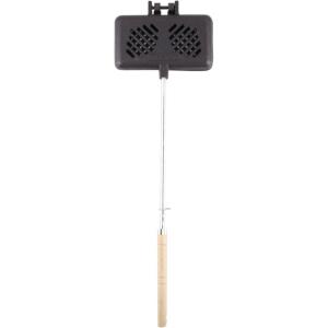 imageCoghlans PreSeasoned Cast Iron Broiler with Removable Handles BreakApart Hinge  Ideal for Grilling Burgers Steaks and Roasting Vegetables Over Campfires or BBQs  Compact and Easy to CleanDouble Cast Iron Broiler New Design