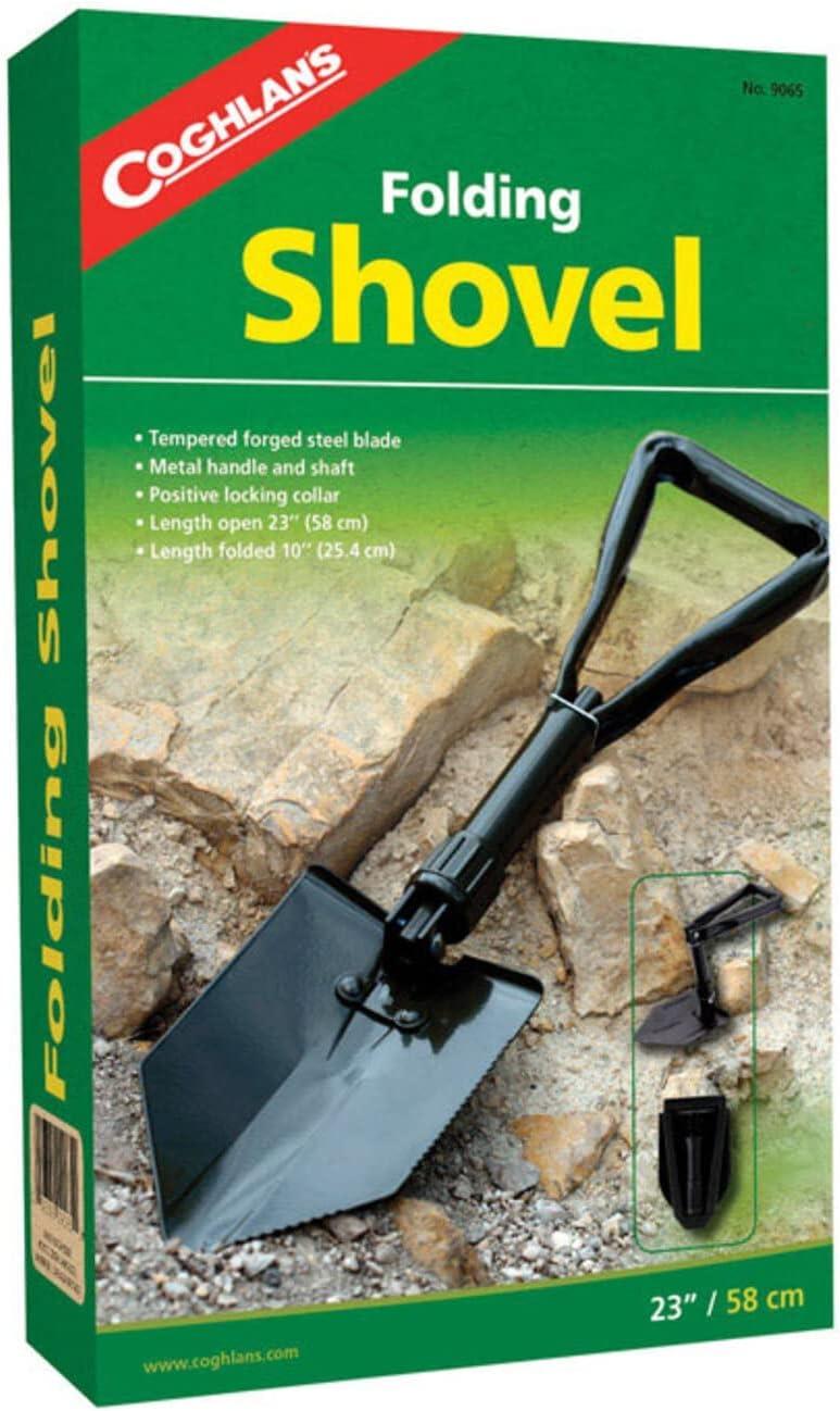 imageCoghlans Folding Shovel  Lightweight Collapsible Entrenching Tool for Camping Hiking Survival and Emergency Use  Durable Compact Design for Outdoor AdventuresOne Size Pack of 4