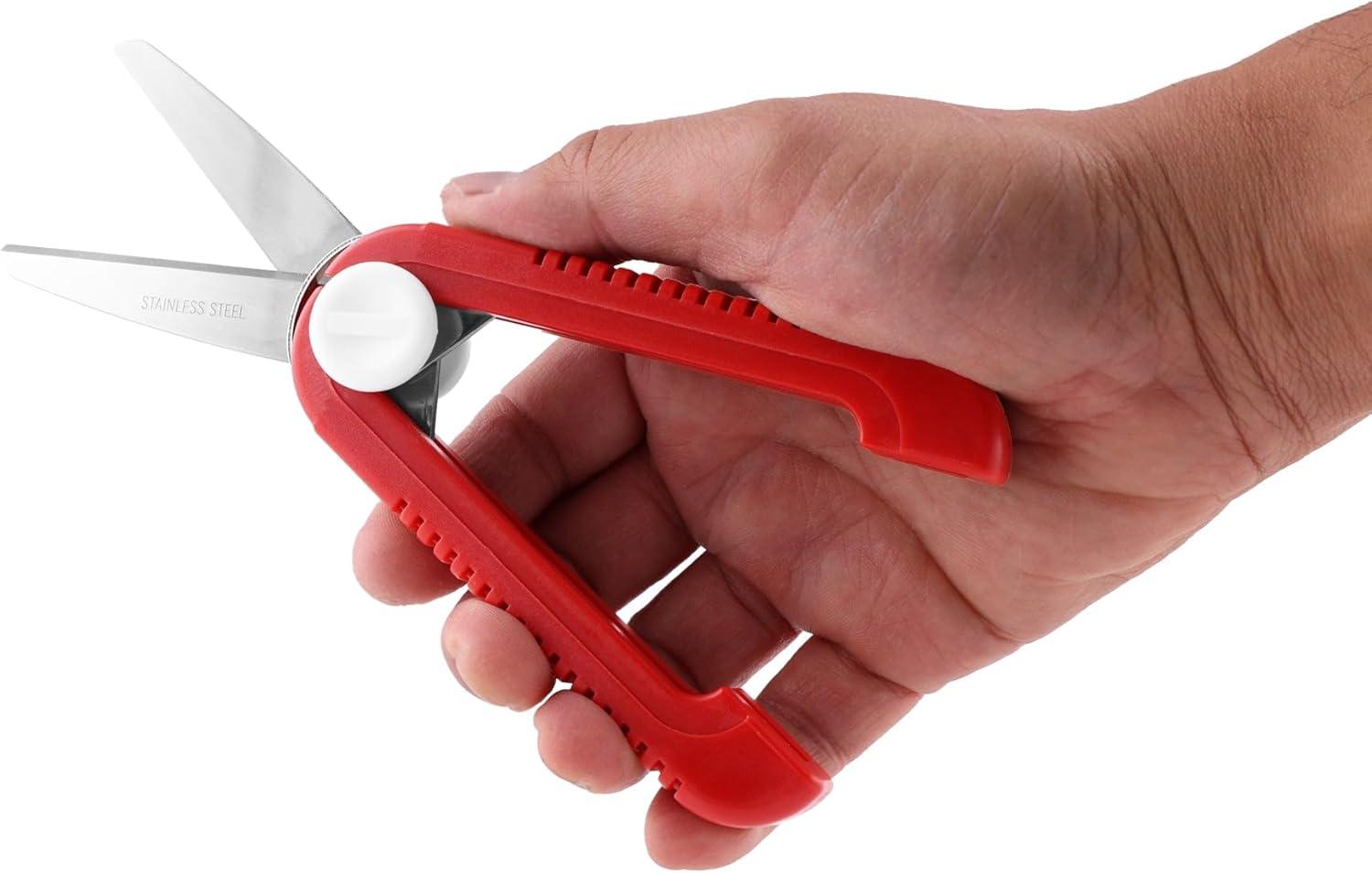 imageCoghlans Stainless Steel Folding Scissors  Compact Portable Lightweight and Durable Perfect for Travel Camping First Aid Kits and Everyday UseFolding Safety