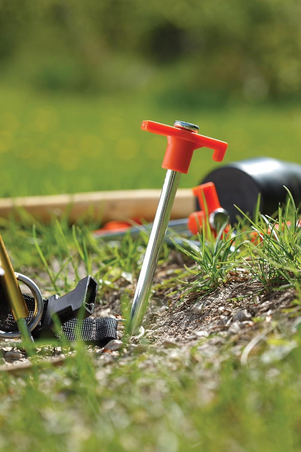 imageCoghlans Steel Nail Pegs for Camping HeavyDuty Tent Stakes for Outdoor Anchoring Durable Ground Anchors for Secure Setup 2Pack 10Inch