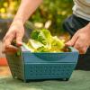 imageCoghlans Snapfold Mini Colander  1Quart 95 L Compact Collapsible Strainer for Pasta Vegetables Fruit SpaceSaving SelfStanding with Handles for Camping and Outdoor Kitchens Mini SizeStandard  3 Quart
