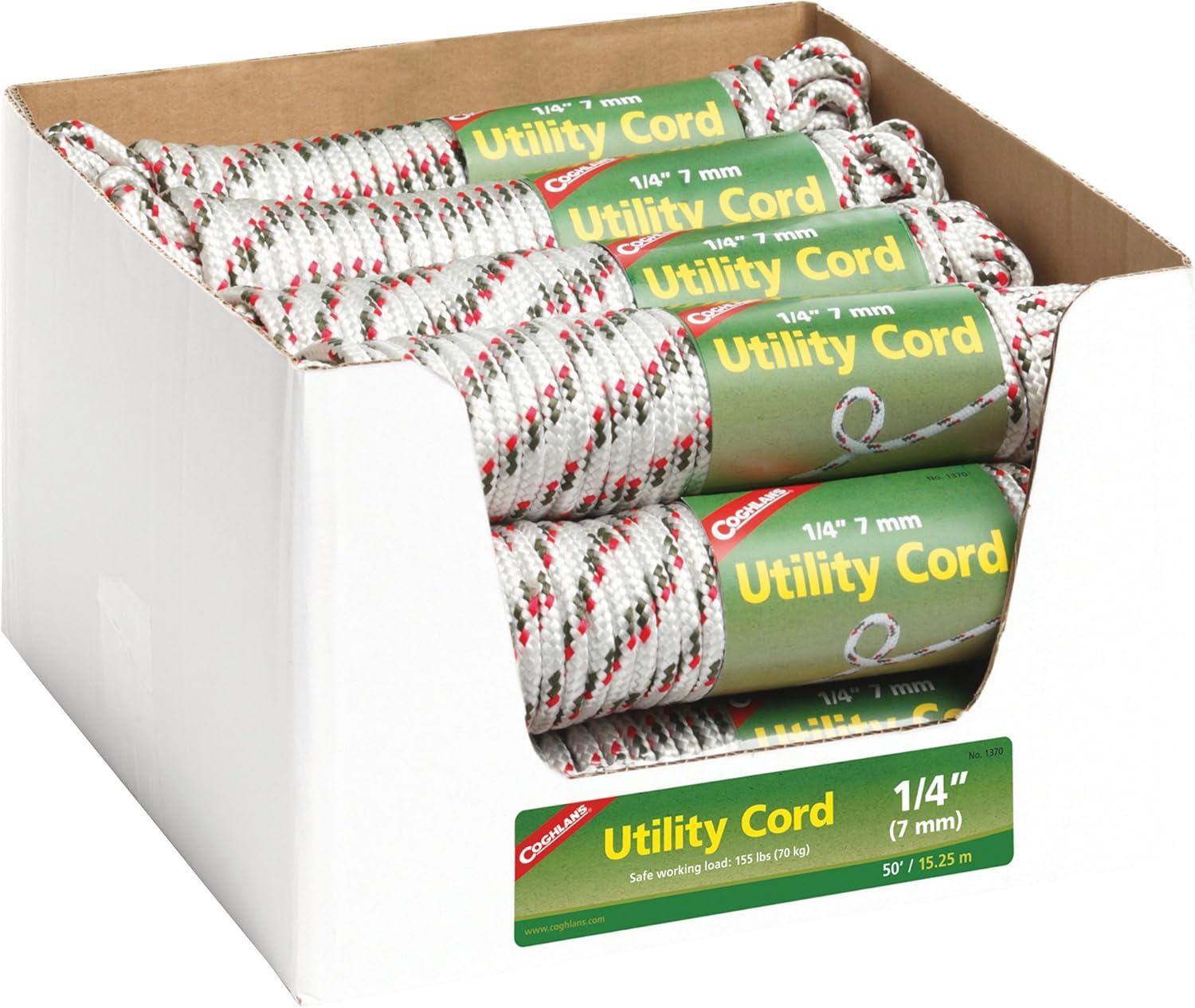 image:imageCoghlans Utility Cord 3mm  Multipurpose Woven Polypropylene Rope for Camping Guyline TieDowns and Outdoor Gear  50 ft Durable Cordage for Tents Tarps and General Use