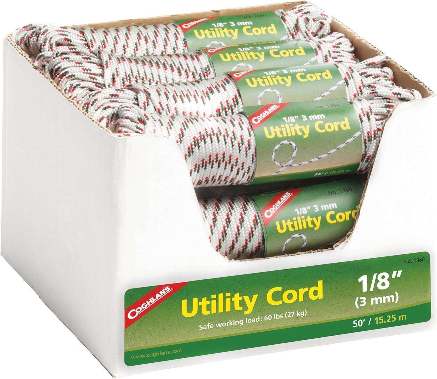 image:imageCoghlans Utility Cord 3mm  Multipurpose Woven Polypropylene Rope for Camping Guyline TieDowns and Outdoor Gear  50 ft Durable Cordage for Tents Tarps and General Use