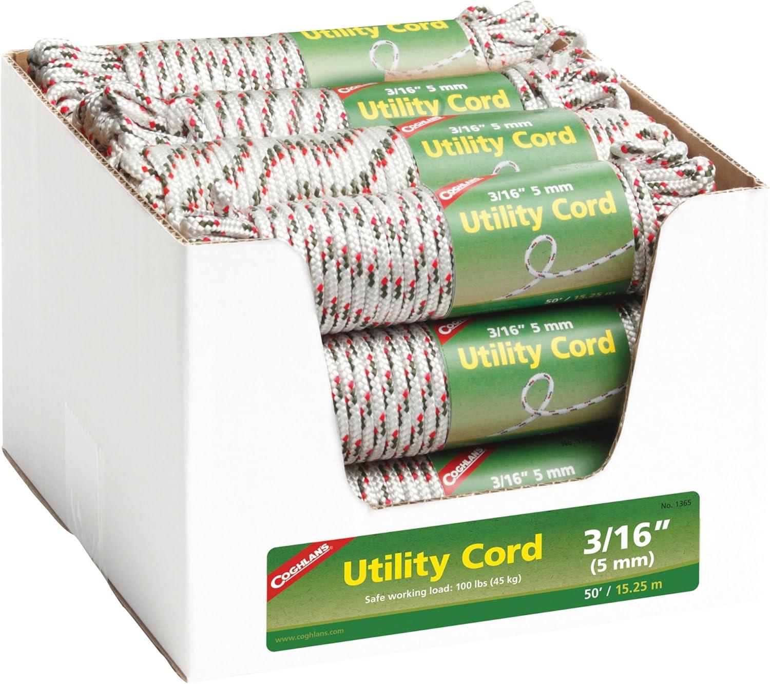 image:imageCoghlans Utility Cord 5mm  Multipurpose Woven Polypropylene Rope for Camping Guyline TieDowns and Outdoor Gear  50 ft Durable Cordage for Tents Tarps and General Use